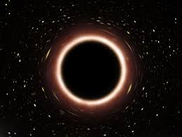 Black hole event horizon absorbing light, inspiration for Darker Matter fantasy series