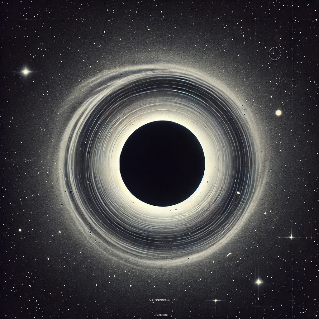 AI impression of a wormhole twisting space and time